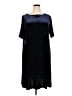 Lands' End Solid Black Casual Dress Size 2X - photo 1