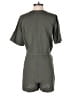 UpWest 100% Cotton Solid Green Romper Size S - photo 2