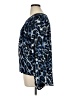 Cache 100% Polyester Animal Print Blue Long Sleeve Blouse Size XL - photo 5