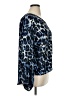 Cache 100% Polyester Animal Print Blue Long Sleeve Blouse Size XL - photo 4