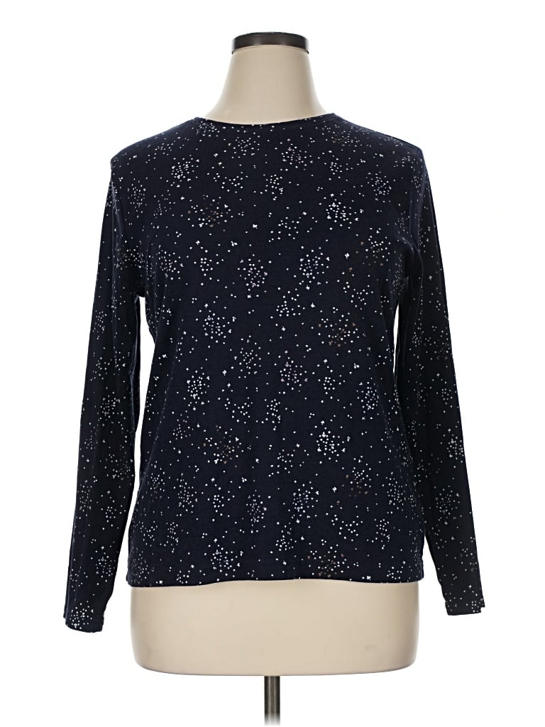 Pre-owned Croft & Barrow Long Sleeve T-shirt In Blue