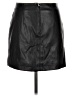 Monki 100% Polyester Black Faux Leather Skirt Size EU 38 / US 8 - photo 2