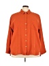 J.Jill 100% Polyester Solid Orange Long Sleeve Blouse Size 3X - photo 1