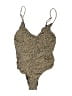 By Malene Birger Chevron-herringbone Gold One Piece Swimsuit Size XL - photo 1