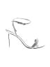 Black Suede Studio Metallic Silver Sandals Size EU 37 - photo 1