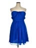 David's Bridal 100% Polyester Solid Blue Cocktail Dress Size 14 - photo 1