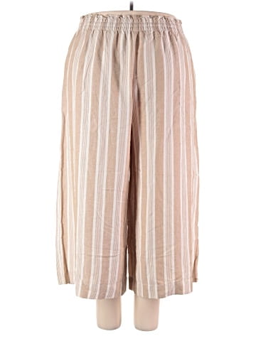 Madewell Smocked Huston Pull-On Crop Pants in Stripe (view 2)