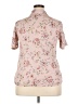 Russ 100% Polyester Floral Pink Short Sleeve Blouse Size 14 - photo 2