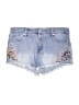 Mossimo Supply Co. Floral Blue Denim Shorts Size 12 - photo 1