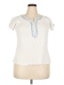 Avenue 100% Cotton Ivory Short Sleeve Blouse Size 18 - 20 Plus - photo 1