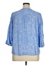 Gloria Vanderbilt 100% Viscose Blue 3/4 Sleeve Blouse Size XL - photo 2