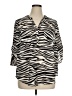 Torrid Animal Print Ivory 3/4 Sleeve Blouse Size 1X Plus (1) - photo 1