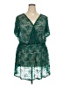 Torrid Green Short Sleeve Blouse Size 4X Plus (4) - photo 1