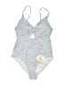 Assorted Brands Print Gray One Piece Swimsuit Size L - photo 1