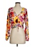 H&M 100% Polyester Orange Long Sleeve Blouse Size S - photo 1