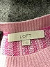 Ann Taylor LOFT Chevron-herringbone Pink Pullover Sweater Size S - photo 7