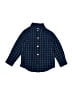 Janie and Jack 100% Cotton Plaid Blue Long Sleeve Button-Down Shirt Size 18-24 mo - photo 1