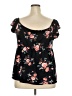Torrid Black Short Sleeve Blouse Size 3X Plus (3) - photo 2