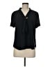ModCloth 100% Polyester Black Short Sleeve Blouse Size M - photo 1