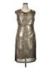 Connected Apparel Metallic Silver Cocktail Dress Size 14 - photo 1