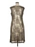 Connected Apparel Metallic Silver Cocktail Dress Size 14 - photo 2