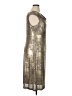 Connected Apparel Metallic Silver Cocktail Dress Size 14 - photo 4