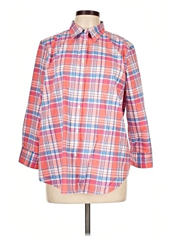 Chaps 3/4 Sleeve Button-Down Shirt (view 1)