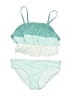 Carter's Color Block Green Two Piece Swimsuit Size 14 - photo 1