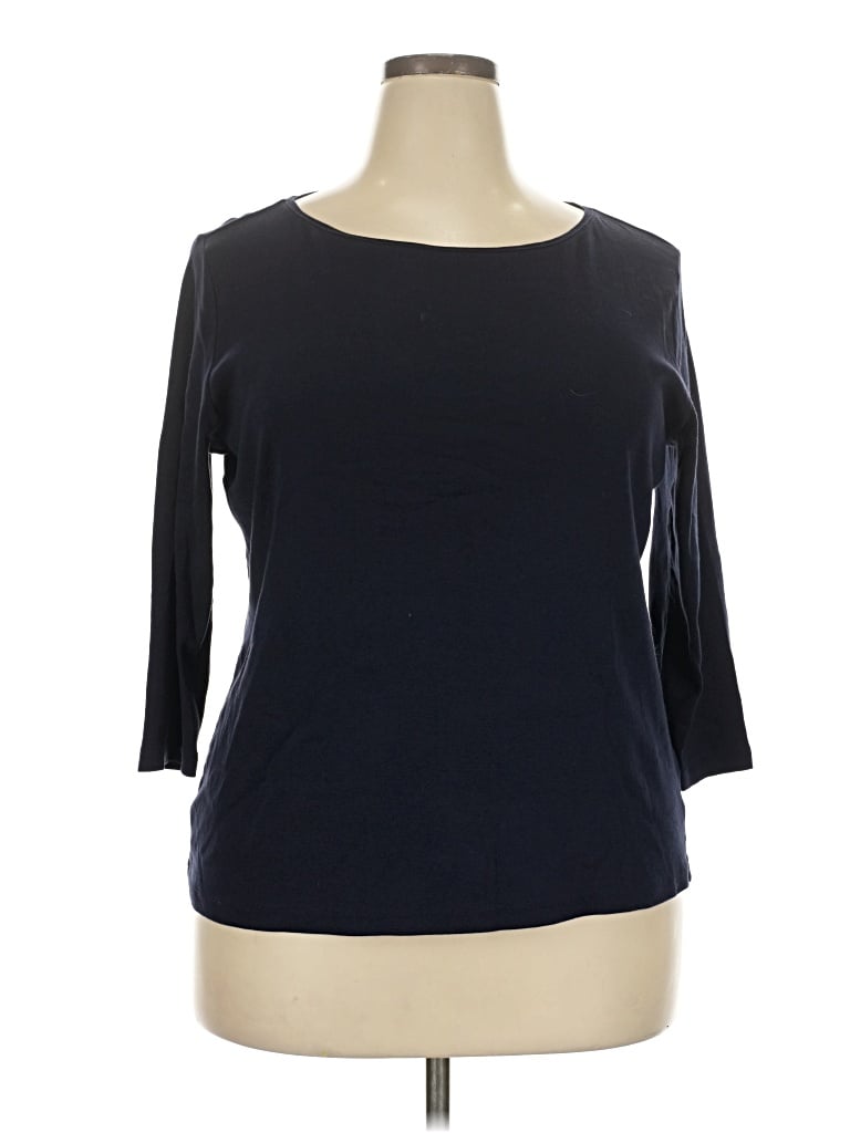 Pre-owned Talbots 3/4 Sleeve T-shirt In Black