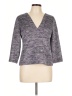 Jones Wear 100% Polyester Gray 3/4 Sleeve Top Size L - photo 1