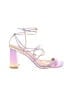 Silent D 100% Leather Color Block Purple Sandals Size EU 38 - photo 1
