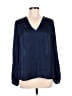 Banana Republic 100% Polyester Blue Long Sleeve Blouse Size M - photo 1