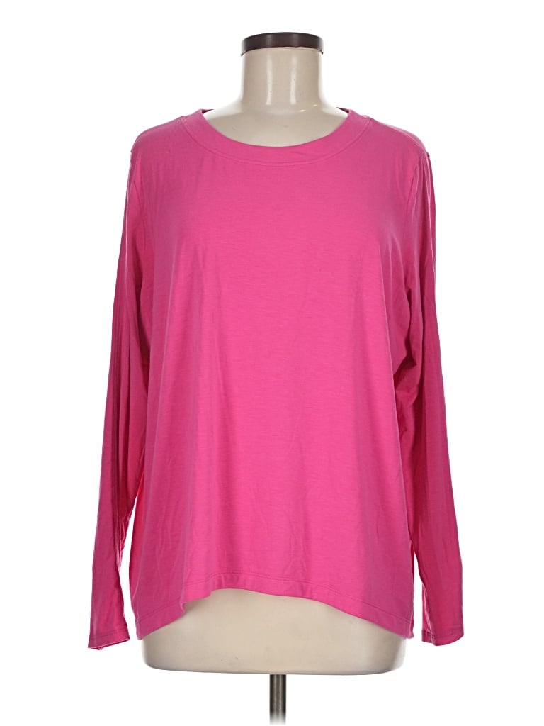 Pre-owned Athleta Long Sleeve T-shirt In Pink