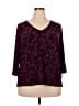 Worthington Burgundy 3/4 Sleeve Blouse Size 2X - photo 1