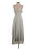 Halston 100% Polyester Metallic Gray Cocktail Dress Size 2 - photo 2