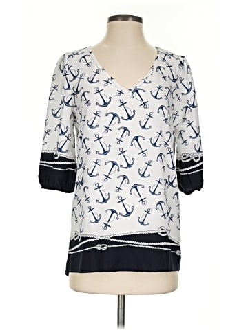 Pink Owl 3/4 Sleeve Top (view 1)