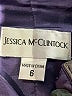 Jessica McClintock Metallic Silver Purple Cocktail Dress Size 6 - photo 3