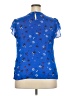 Fun2Fun 100% Polyester Blue Short Sleeve Blouse Size XXL - photo 2
