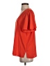 Ann Taylor 100% Polyester Orange Short Sleeve Blouse Size S - photo 5