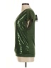 Next Metallic Green Short Sleeve Top Size 8 - photo 5