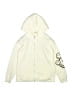 No Comment 100% Polyester Ivory Zip Up Hoodie Size L (kids) - photo 1