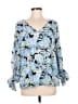 Vince Camuto 100% Polyester Blue 3/4 Sleeve Blouse Size M - photo 1