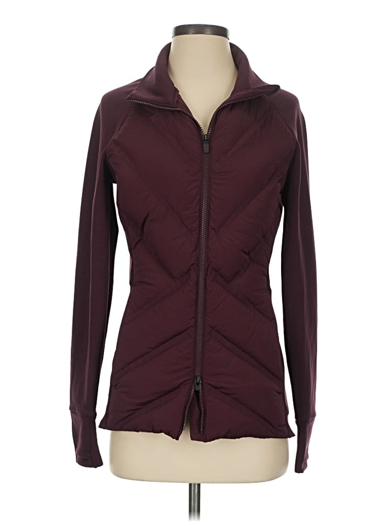 Pre-owned Athleta Jacket In Burgundy