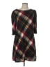 Echo Plaid Burgundy Casual Dress Size L - photo 1