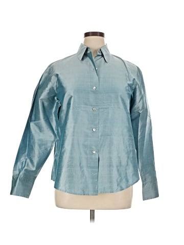 Linda Allard Ellen Tracy Long Sleeve Silk Top (view 1)