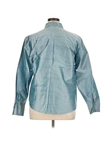 Linda Allard Ellen Tracy Long Sleeve Silk Top (view 2)