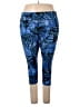 Just My Size Print Blue Active Pants Size 3X Plus - photo 1