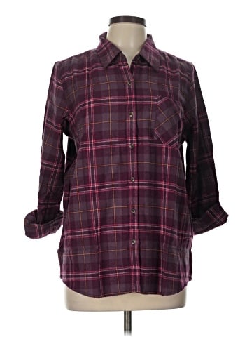 Natural Reflections 3/4 Sleeve Button-Down Shirt (view 1)