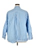 Old Navy 100% Cotton Stripes Blue 3/4 Sleeve Button-Down Shirt Size XXL - photo 2