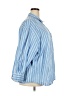 Old Navy 100% Cotton Stripes Blue 3/4 Sleeve Button-Down Shirt Size XXL - photo 4